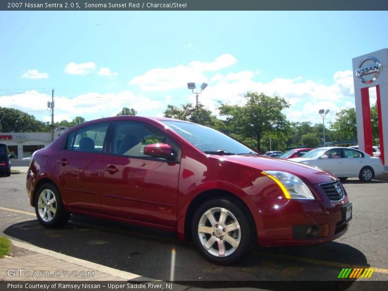 Sonoma Sunset Red / Charcoal/Steel 2007 Nissan Sentra 2.0 S