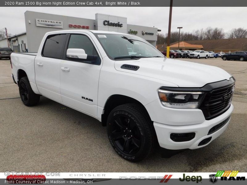 Bright White / Black 2020 Ram 1500 Big Horn Night Edition Crew Cab 4x4