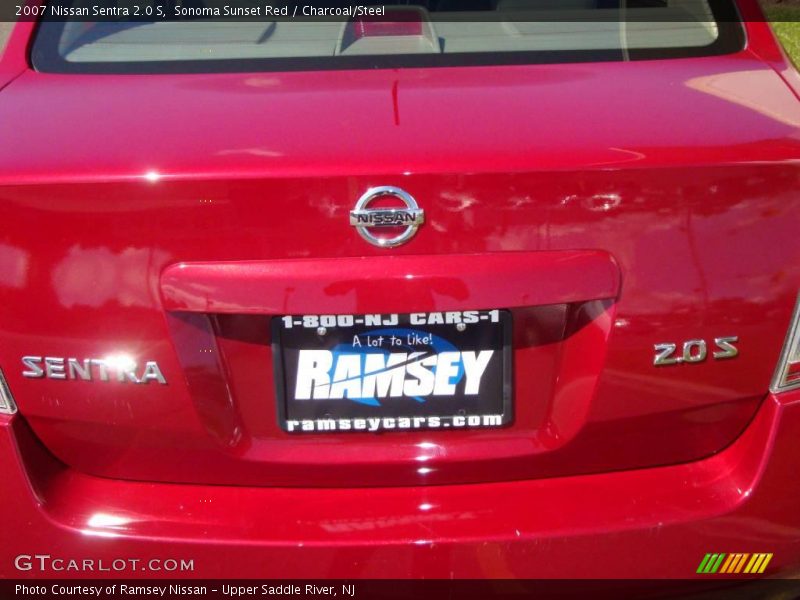 Sonoma Sunset Red / Charcoal/Steel 2007 Nissan Sentra 2.0 S