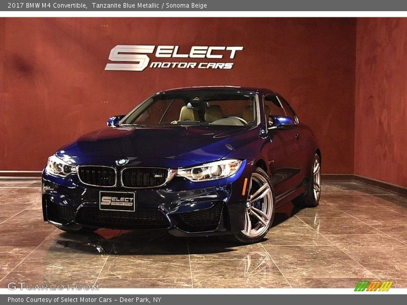 Tanzanite Blue Metallic / Sonoma Beige 2017 BMW M4 Convertible