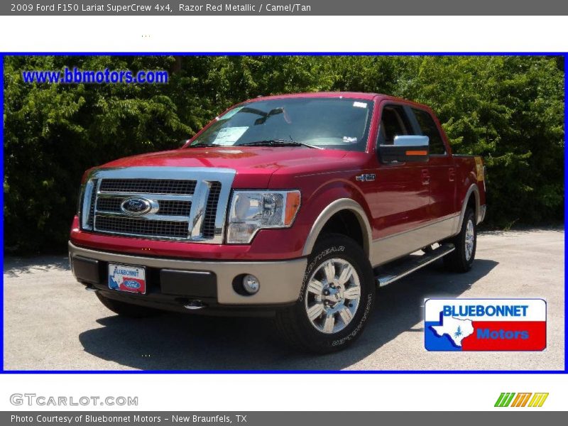 Razor Red Metallic / Camel/Tan 2009 Ford F150 Lariat SuperCrew 4x4