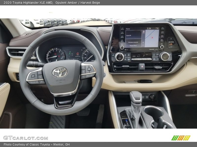 Opulent Amber / Harvest Beige 2020 Toyota Highlander XLE AWD