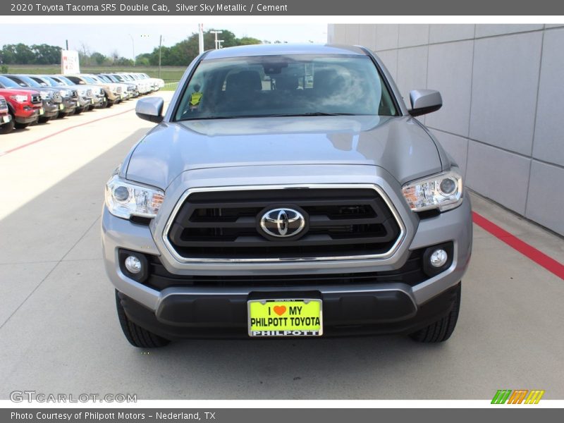 Silver Sky Metallic / Cement 2020 Toyota Tacoma SR5 Double Cab