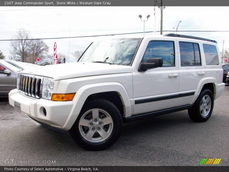 Stone White / Medium Slate Gray 2007 Jeep Commander Sport