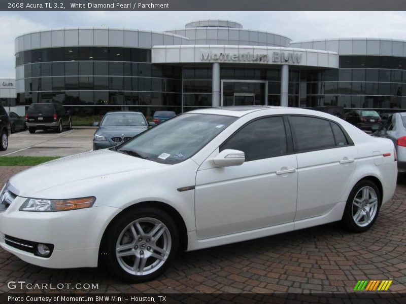 White Diamond Pearl / Parchment 2008 Acura TL 3.2