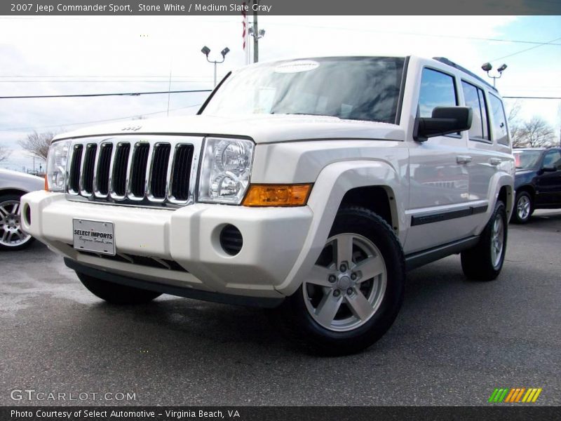 Stone White / Medium Slate Gray 2007 Jeep Commander Sport
