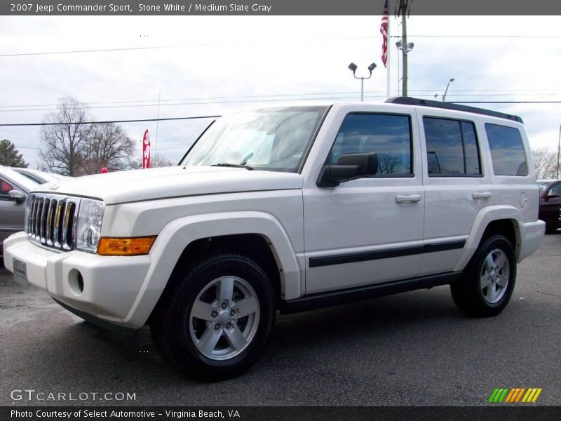 Stone White / Medium Slate Gray 2007 Jeep Commander Sport