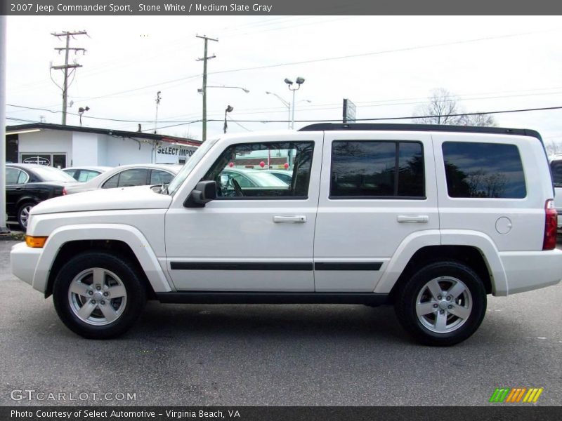 Stone White / Medium Slate Gray 2007 Jeep Commander Sport