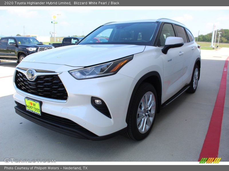 Blizzard White Pearl / Black 2020 Toyota Highlander Hybrid Limited