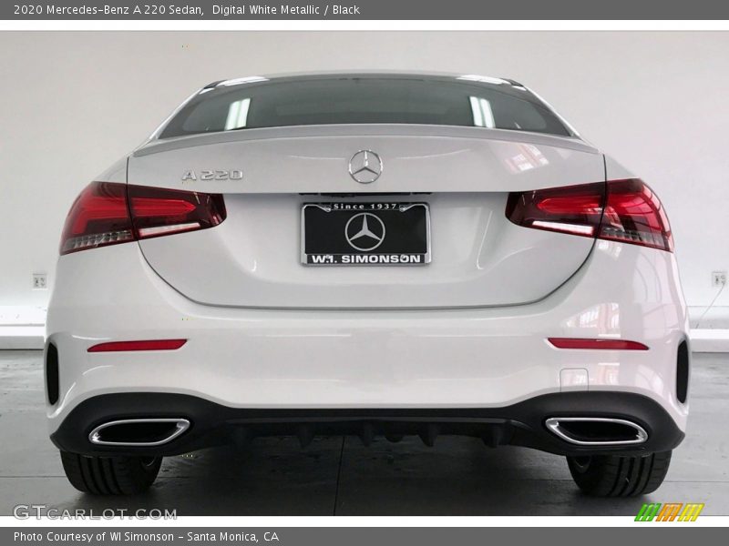 Digital White Metallic / Black 2020 Mercedes-Benz A 220 Sedan