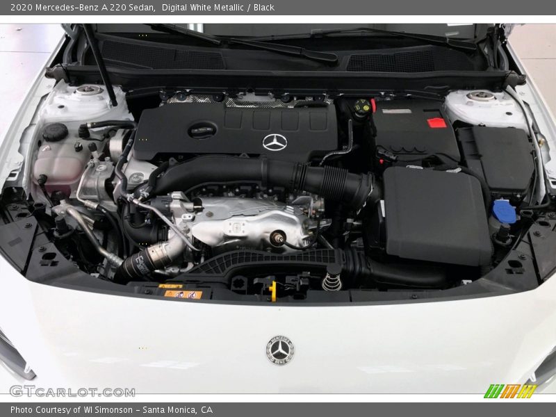 Digital White Metallic / Black 2020 Mercedes-Benz A 220 Sedan