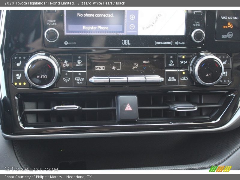 Blizzard White Pearl / Black 2020 Toyota Highlander Hybrid Limited