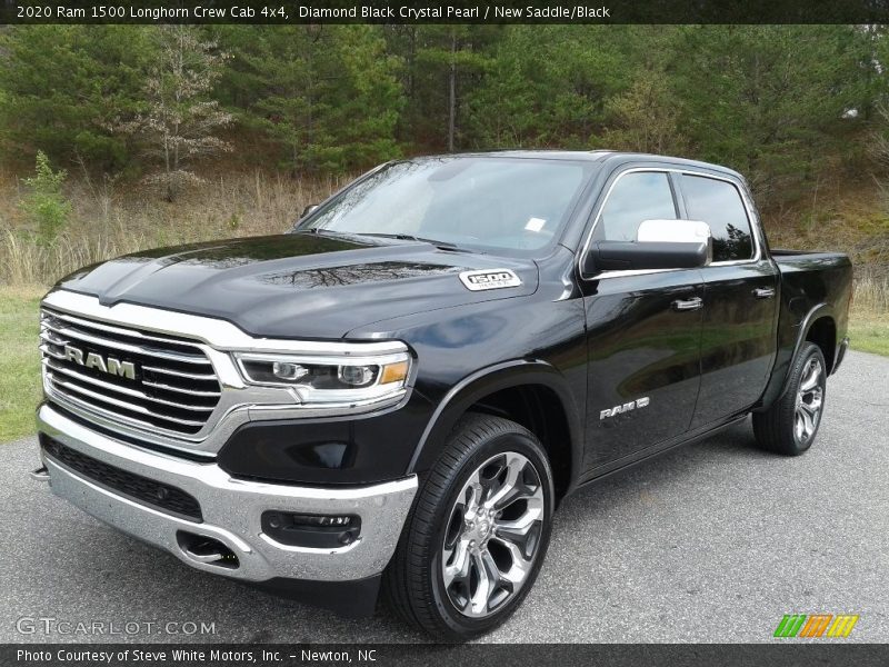 Diamond Black Crystal Pearl / New Saddle/Black 2020 Ram 1500 Longhorn Crew Cab 4x4