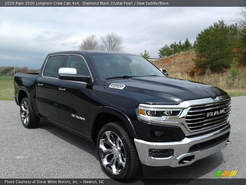 Diamond Black Crystal Pearl / New Saddle/Black 2020 Ram 1500 Longhorn Crew Cab 4x4