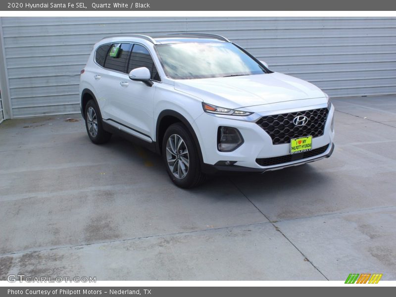 Quartz White / Black 2020 Hyundai Santa Fe SEL