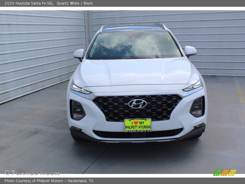 Quartz White / Black 2020 Hyundai Santa Fe SEL