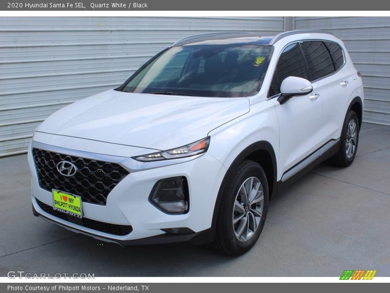Quartz White / Black 2020 Hyundai Santa Fe SEL