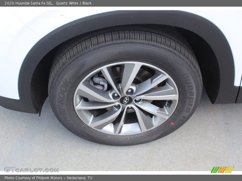 Quartz White / Black 2020 Hyundai Santa Fe SEL