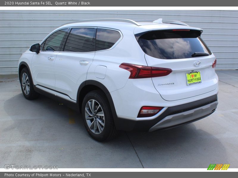 Quartz White / Black 2020 Hyundai Santa Fe SEL