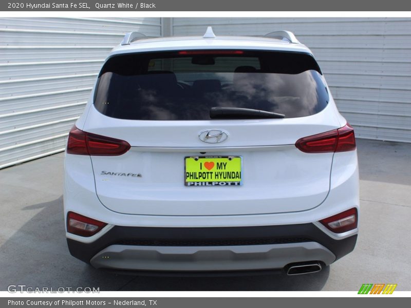 Quartz White / Black 2020 Hyundai Santa Fe SEL