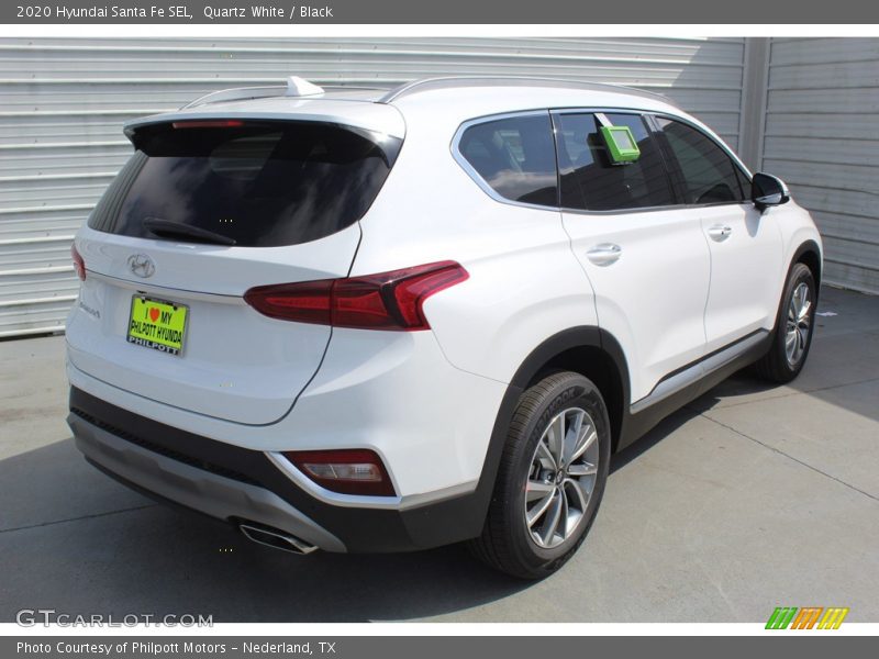 Quartz White / Black 2020 Hyundai Santa Fe SEL