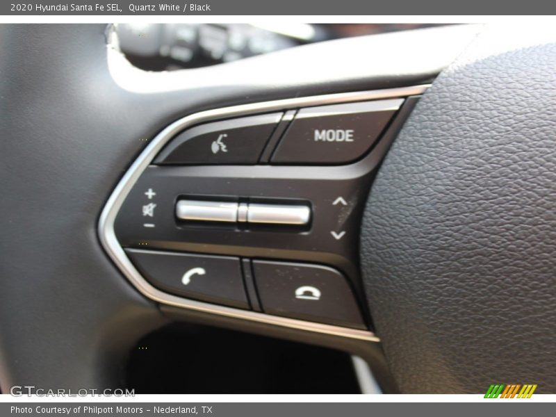 Quartz White / Black 2020 Hyundai Santa Fe SEL