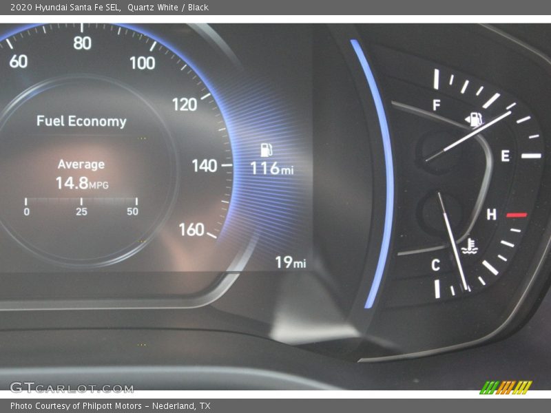 Quartz White / Black 2020 Hyundai Santa Fe SEL