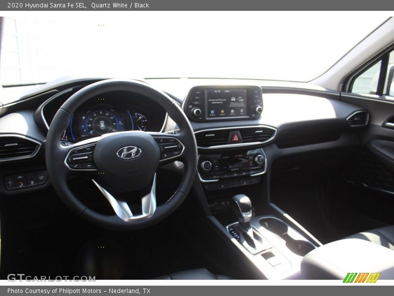 Quartz White / Black 2020 Hyundai Santa Fe SEL