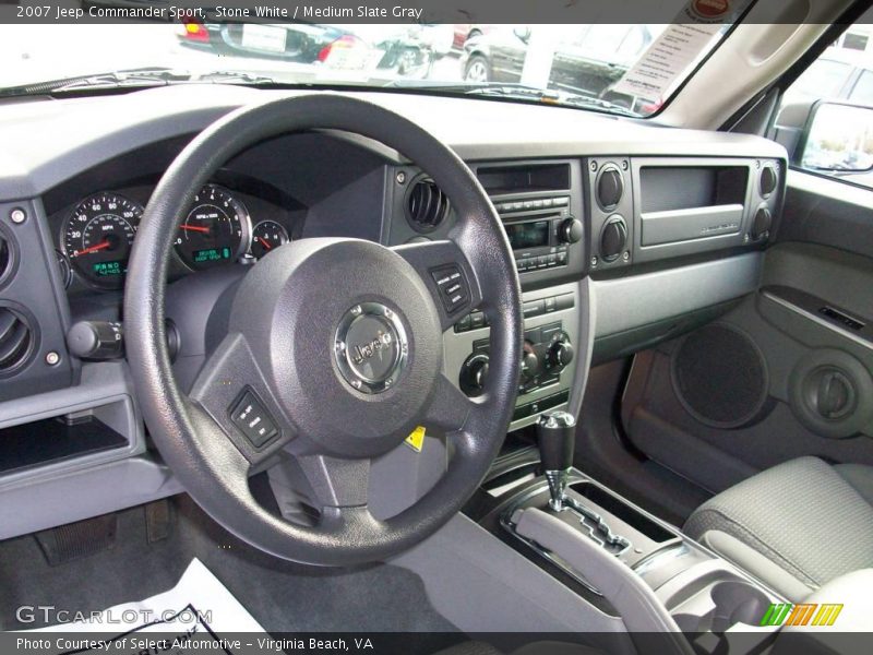 Stone White / Medium Slate Gray 2007 Jeep Commander Sport