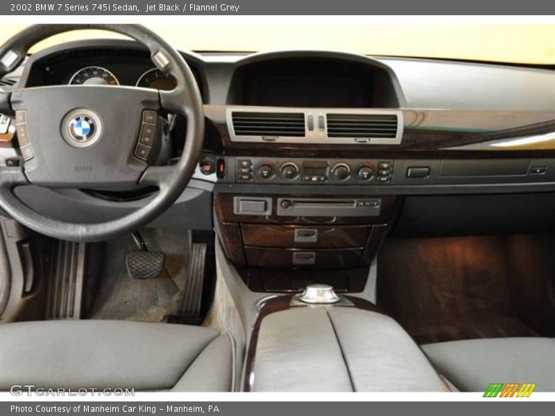 Jet Black / Flannel Grey 2002 BMW 7 Series 745i Sedan