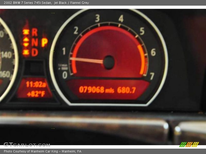 Jet Black / Flannel Grey 2002 BMW 7 Series 745i Sedan