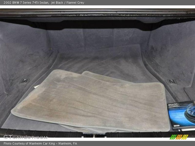 Jet Black / Flannel Grey 2002 BMW 7 Series 745i Sedan