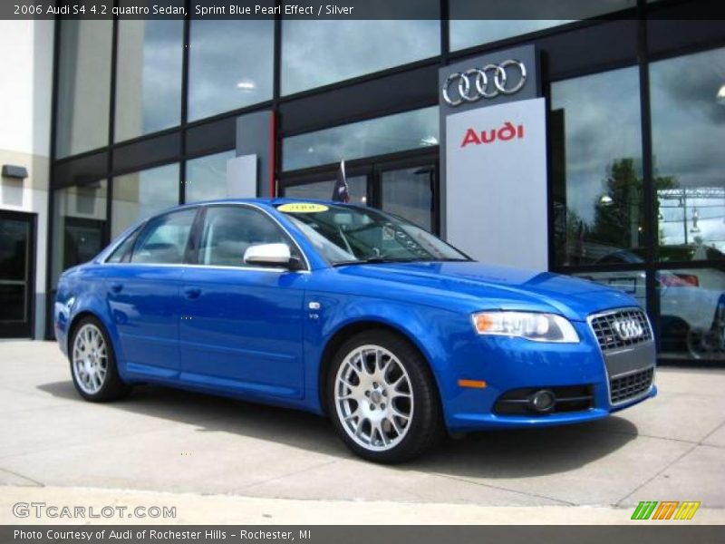 Sprint Blue Pearl Effect / Silver 2006 Audi S4 4.2 quattro Sedan