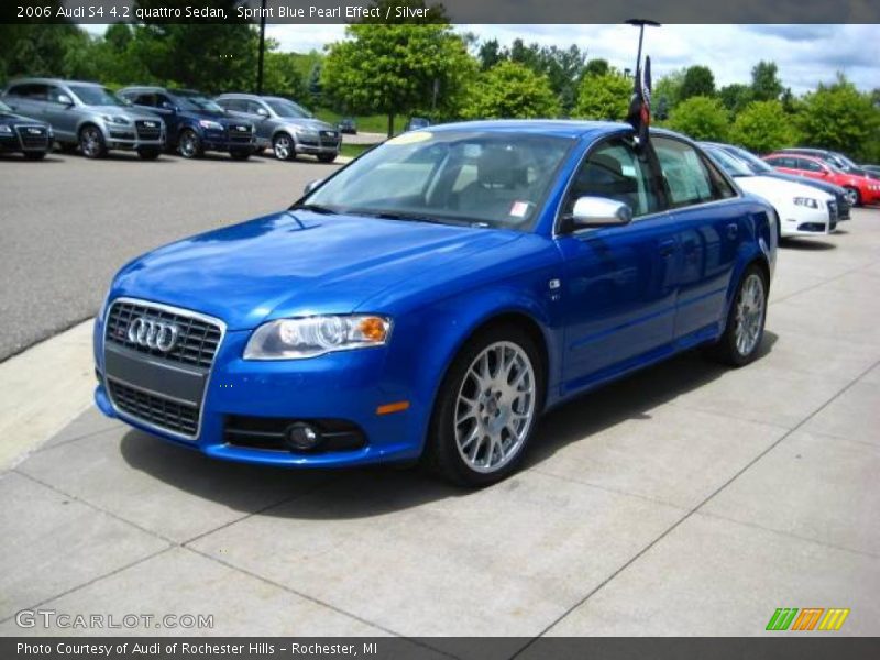 Sprint Blue Pearl Effect / Silver 2006 Audi S4 4.2 quattro Sedan