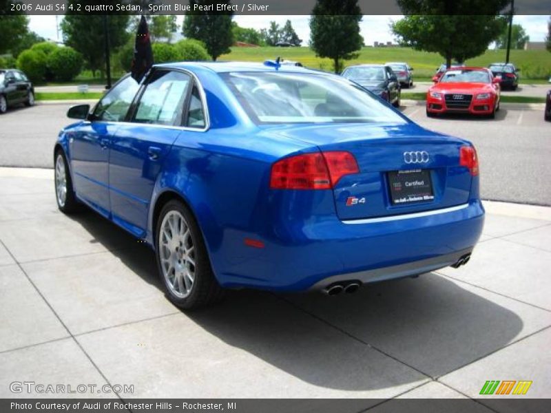 Sprint Blue Pearl Effect / Silver 2006 Audi S4 4.2 quattro Sedan