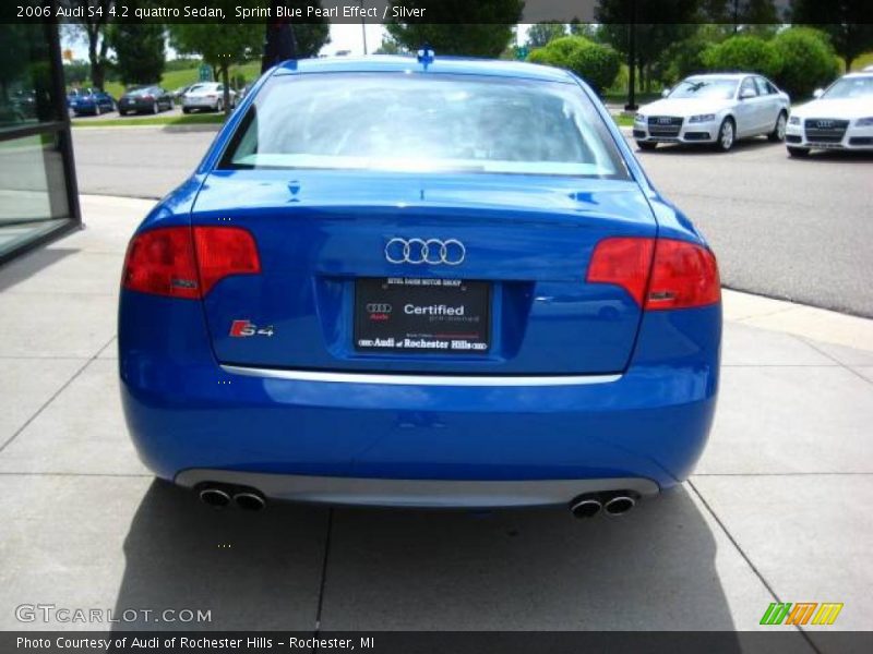 Sprint Blue Pearl Effect / Silver 2006 Audi S4 4.2 quattro Sedan