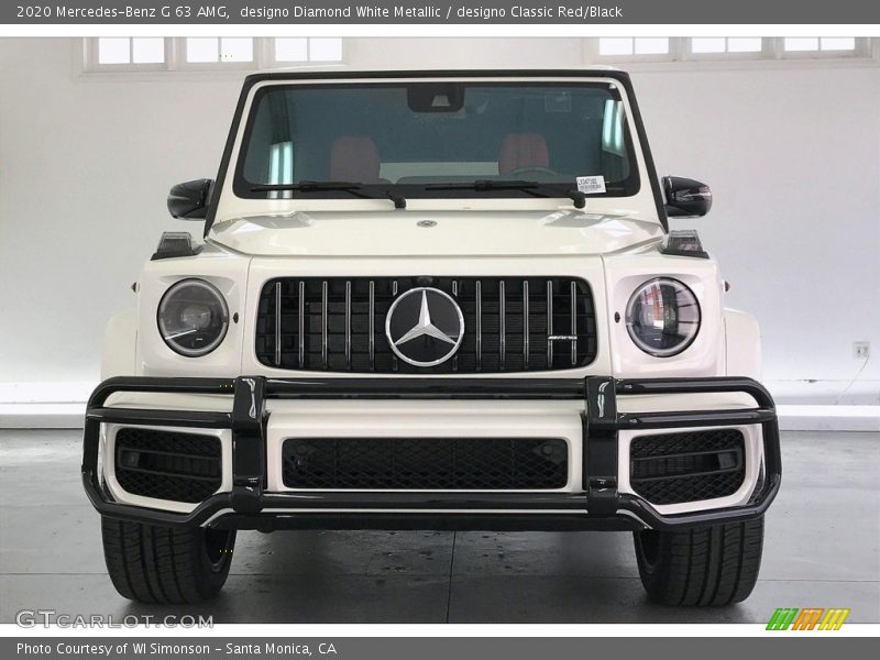 designo Diamond White Metallic / designo Classic Red/Black 2020 Mercedes-Benz G 63 AMG