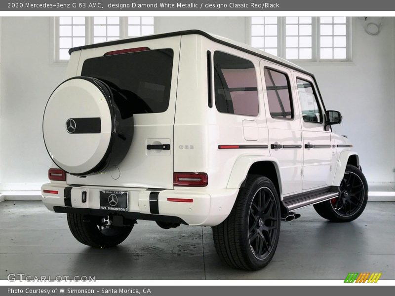 designo Diamond White Metallic / designo Classic Red/Black 2020 Mercedes-Benz G 63 AMG