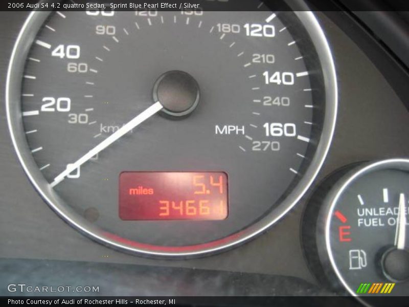 Sprint Blue Pearl Effect / Silver 2006 Audi S4 4.2 quattro Sedan