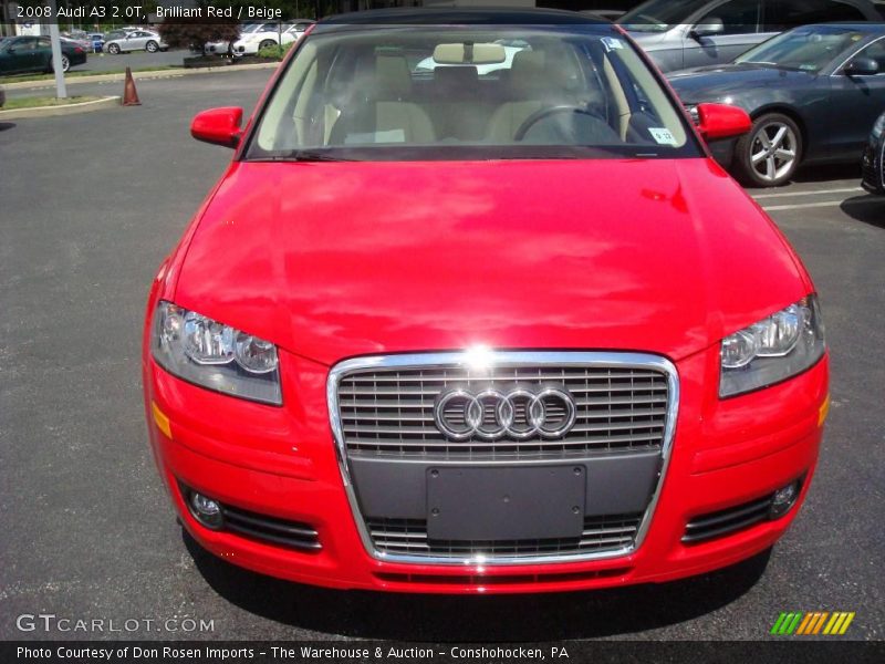Brilliant Red / Beige 2008 Audi A3 2.0T