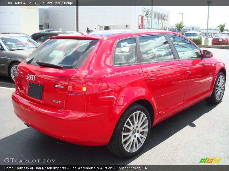Brilliant Red / Beige 2008 Audi A3 2.0T