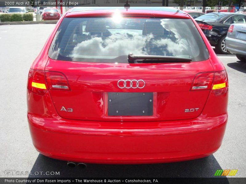 Brilliant Red / Beige 2008 Audi A3 2.0T