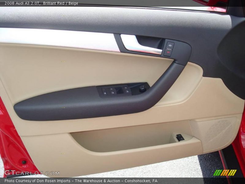 Brilliant Red / Beige 2008 Audi A3 2.0T