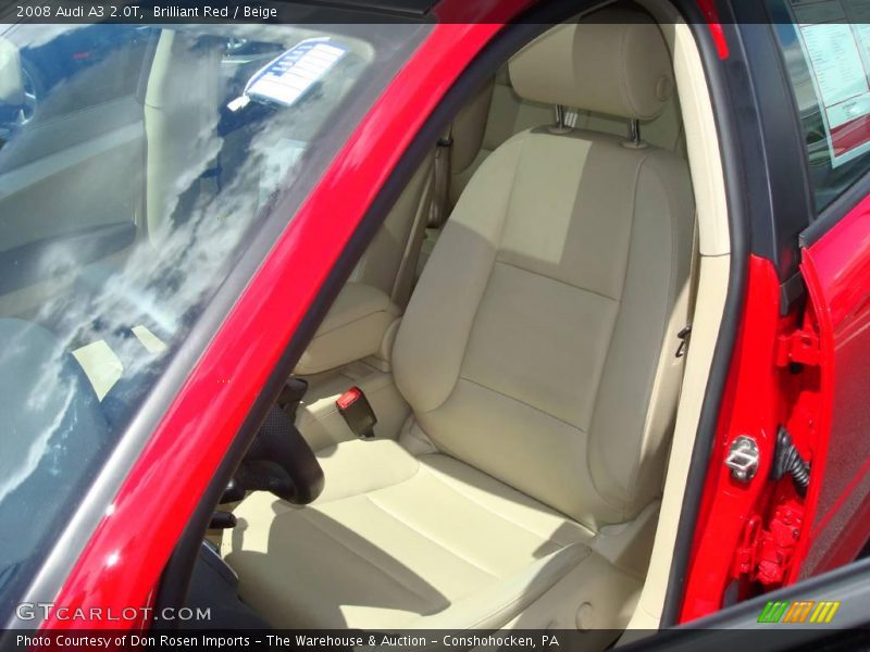 Brilliant Red / Beige 2008 Audi A3 2.0T