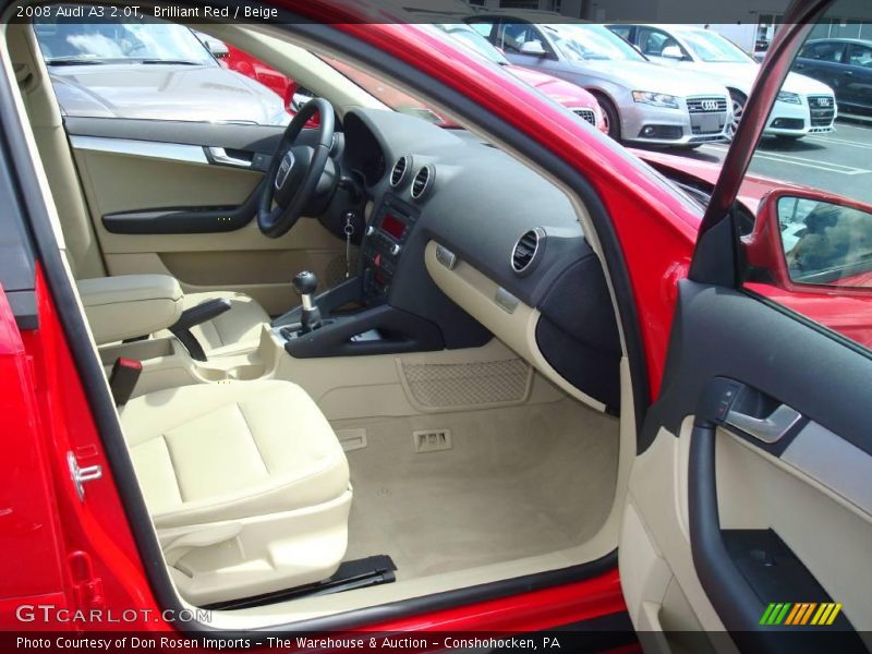 Brilliant Red / Beige 2008 Audi A3 2.0T