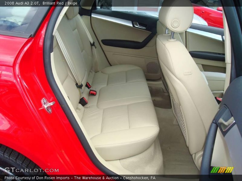 Brilliant Red / Beige 2008 Audi A3 2.0T
