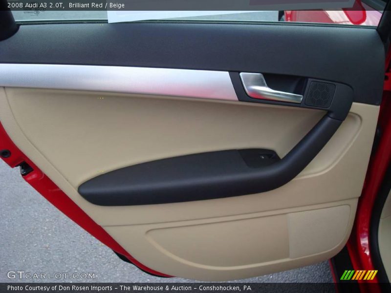 Brilliant Red / Beige 2008 Audi A3 2.0T