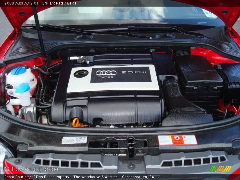 Brilliant Red / Beige 2008 Audi A3 2.0T