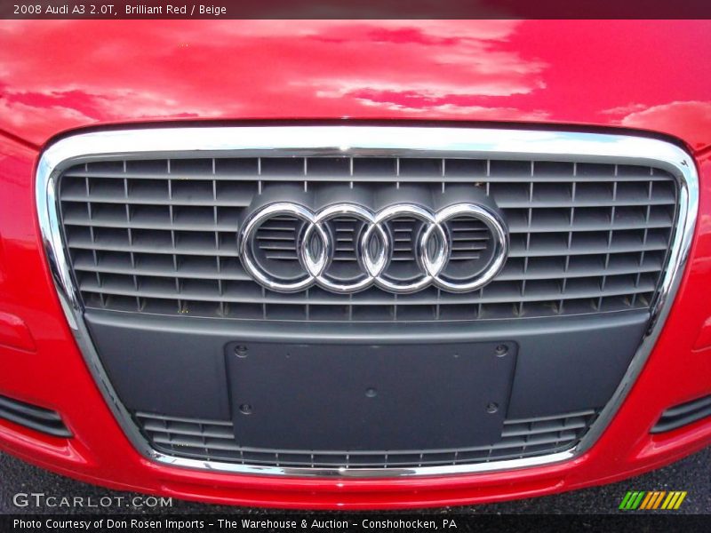 Brilliant Red / Beige 2008 Audi A3 2.0T