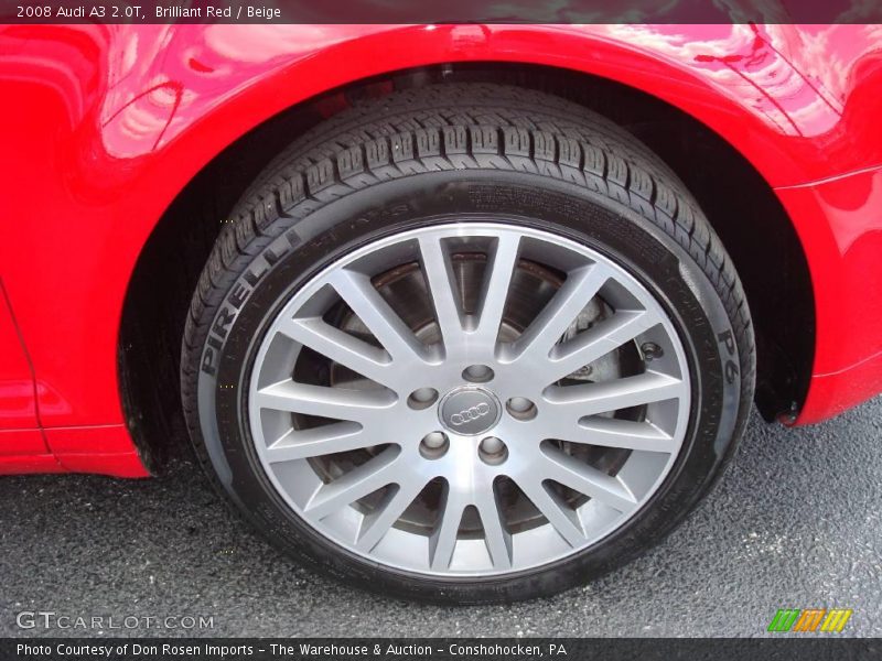 Brilliant Red / Beige 2008 Audi A3 2.0T